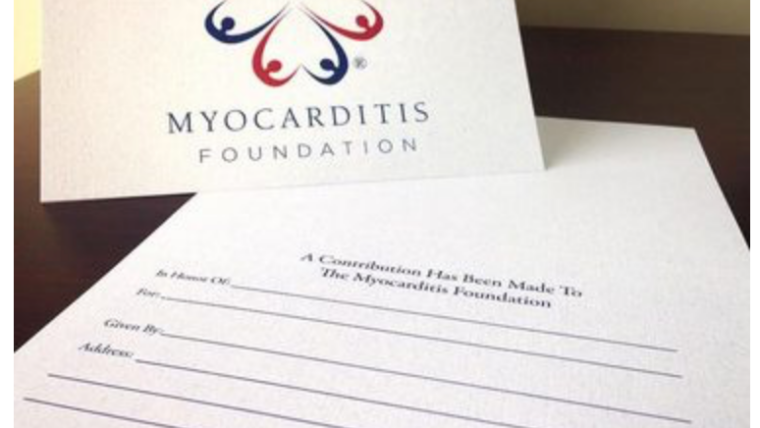 Please support the Myocarditis Foundation through the purchase of Tribute Cards