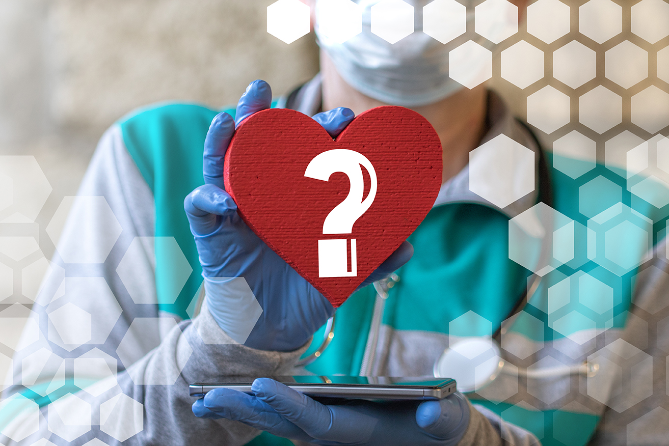 Question,Mark,Medical,Problem,Solving,Concept.,Doctor,Hold,Smartphone,And